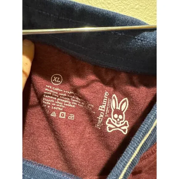 Psycho Bunny Brushed Fleece Jogger Pant mens XL red blue - Picture 4 of 6